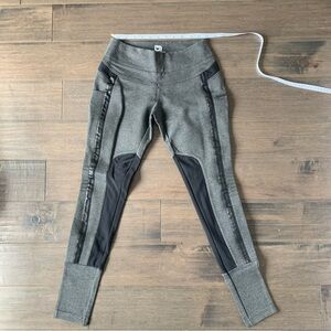 Grey and black tight fit dress pants